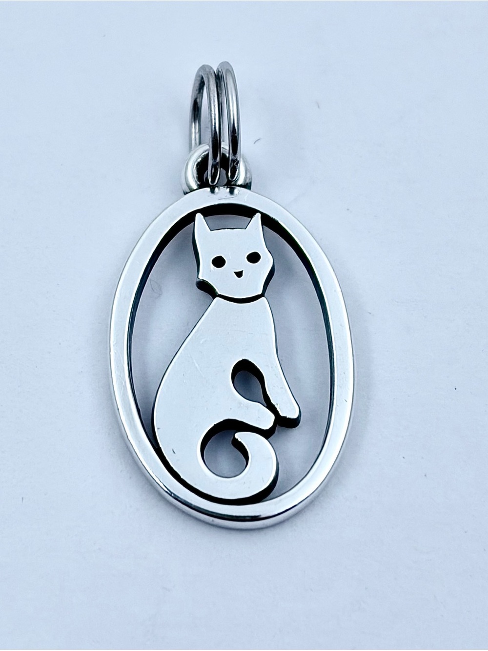 James Avery Silver Cat Pendant Charm